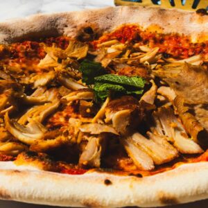 Pizza au kebab mixte