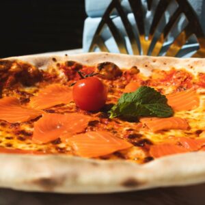 Pizza au saumon